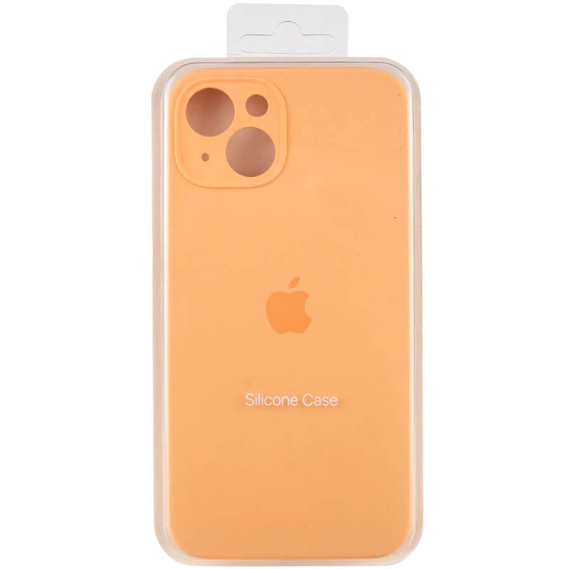 Чехол Silicone Case с защитой камеры для Apple iPhone 14 (6.1") – Оранжевый / Cantaloupe. Фото 6 из 9