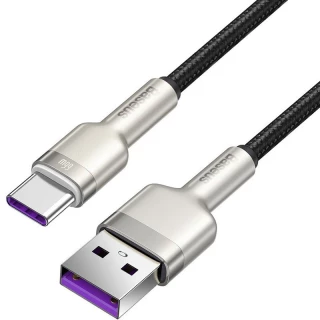 Дата кабель Baseus Cafule Metal Data USB to Type-C 66W (0.25m) (CAKF00000) фото 1 из 4
