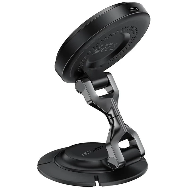 Автотримач з БЗП Acefast D65 Magnetic Wireless Charging 15W – Black. Фото 3 з 5