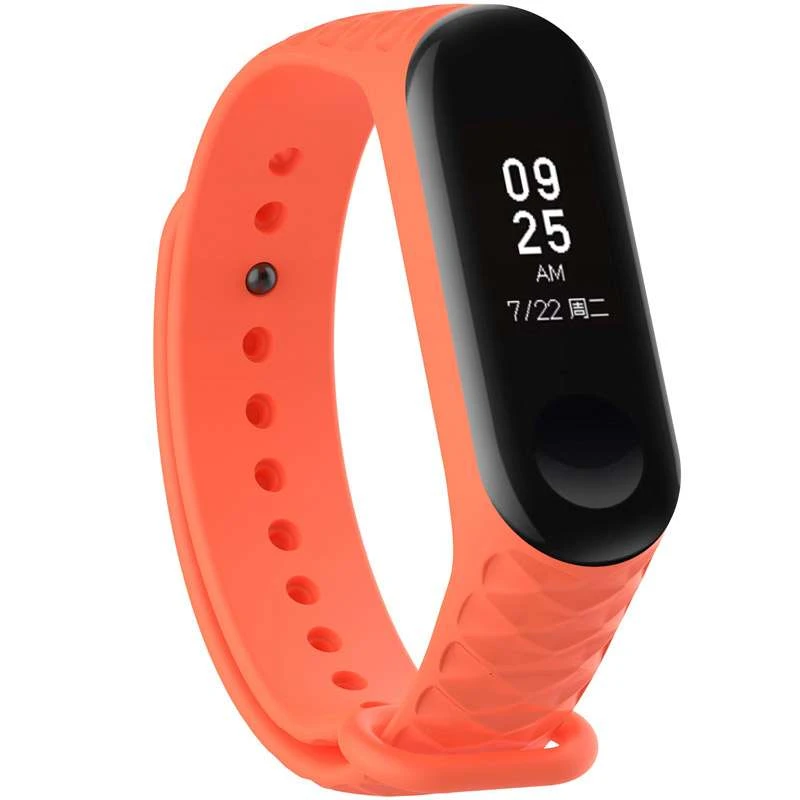 Ремешок Rhomb для Xiaomi Mi Band 3/4 – Оранжевый. Фото 3 из 3