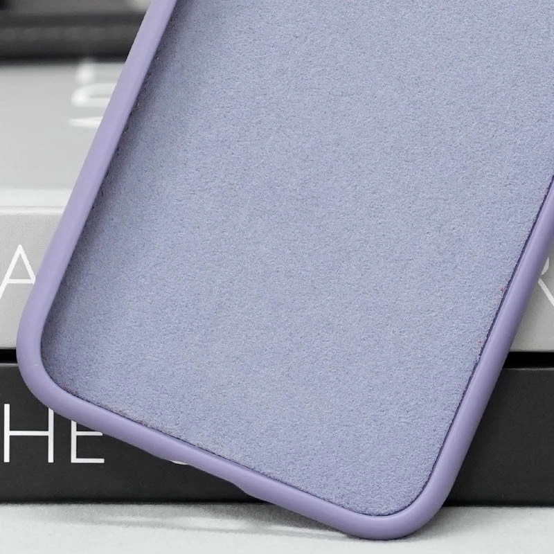 Силіконовий сапфіровий чохол з захистом камери та MagSafe на Apple iPhone 15 Plus (6.7") – Бузковий / Dasheen. Фото 3 з 3