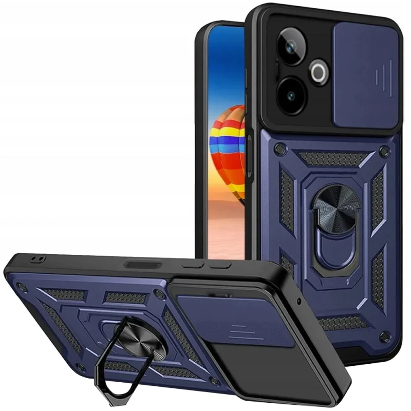 Протиударний чохол Serge Ring з захистом камери на Realme GT 7 – Синій. Фото 1 з 3