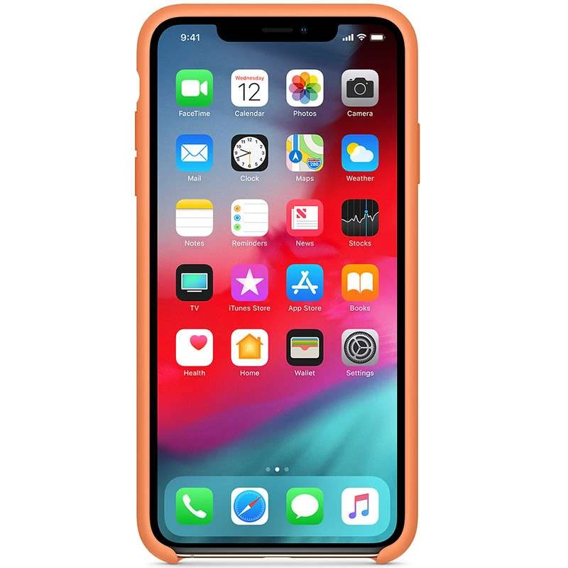 Чехол Silicone Case Premium для Apple iPhone XS Max (6.5") – Оранжевый / Papaya. Фото 2 из 3