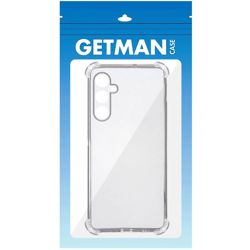 Ультратонкий силіконовий чохол GETMAN з критими бортами та камерою для Samsung Galaxy A34 5G – Безбарвний (прозорий). Фото 6 з 8
