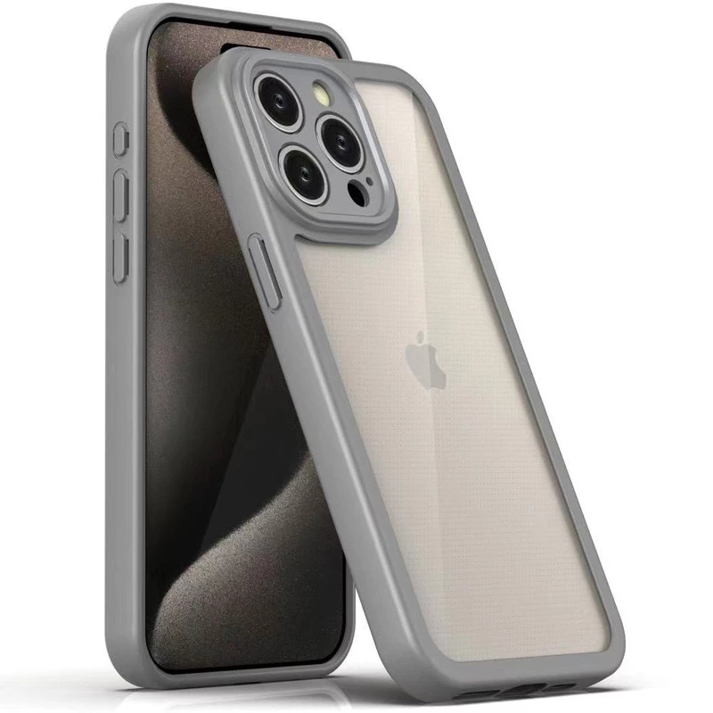 

Прозорий силіконовий чохол з кольоровою на окантовкою на Apple iPhone 11 Pro Max (6.5") (Grey)