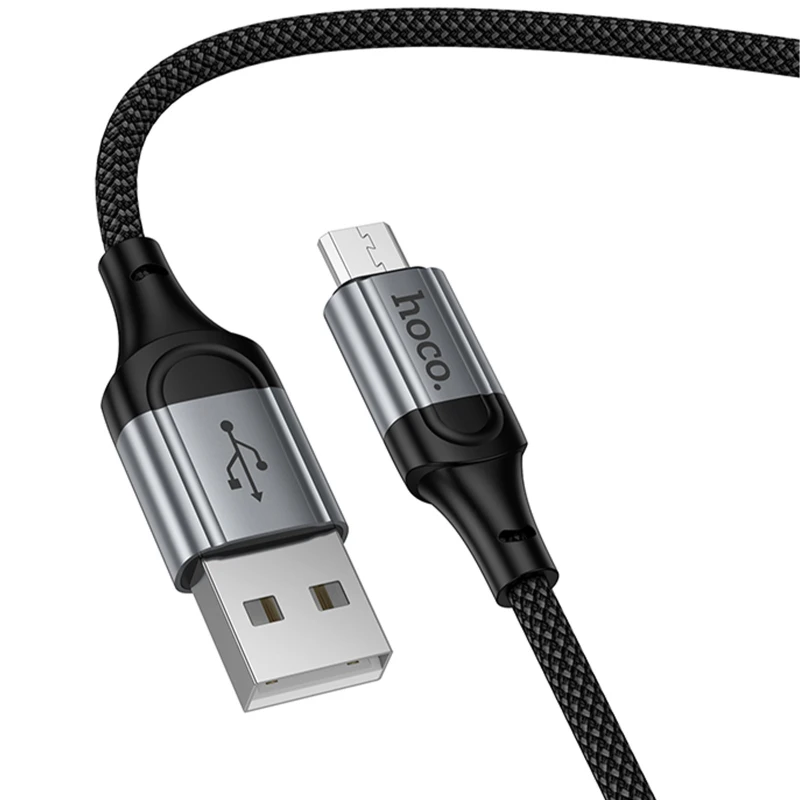 Дата кабель Hoco X121 Nuevo USB to MicroUSB 2.4A (1.5m) – Black. Фото 6 из 7