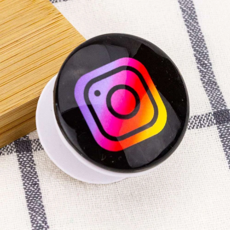 Тримач для телефона Glass Logo – Instagram / Чорний. Фото 5 з 5