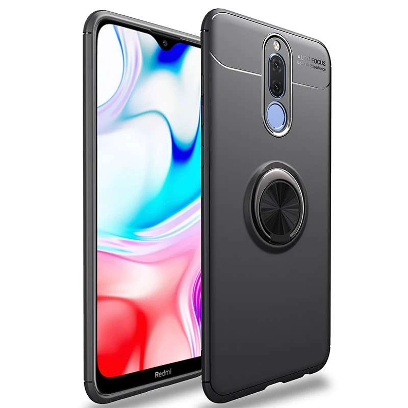 

Чехол Deen ColorRing с кольцом для Xiaomi Redmi 8 (Черный / Черный), Чорний / чорний