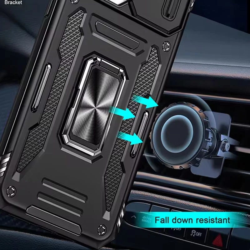 Ударопрочный чехол Square Ring c шторкой на камеру для Apple iPhone 13 (6.1") – Черный / Black. Фото 5 из 5