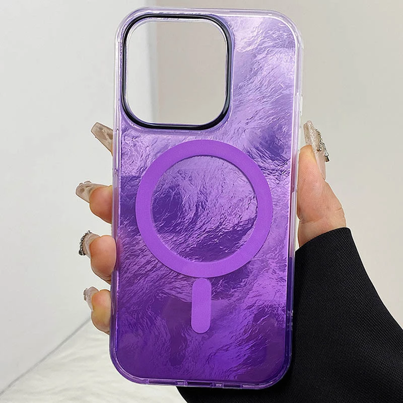 Силиконовый чехол Shiny Mountain (MagFit) для Apple iPhone 13 (6.1") – Purple. Фото 2 из 2