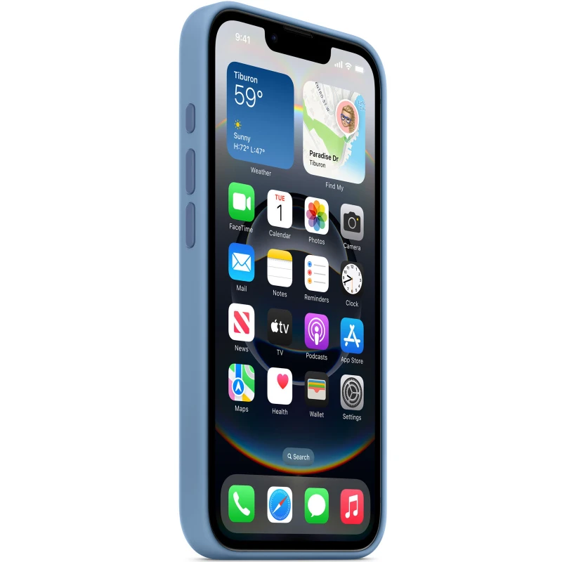 Чохол Silicone case (AAA) with Magsafe для Apple iPhone 16e (6.1") – Winter Blue. Фото 2 з 2