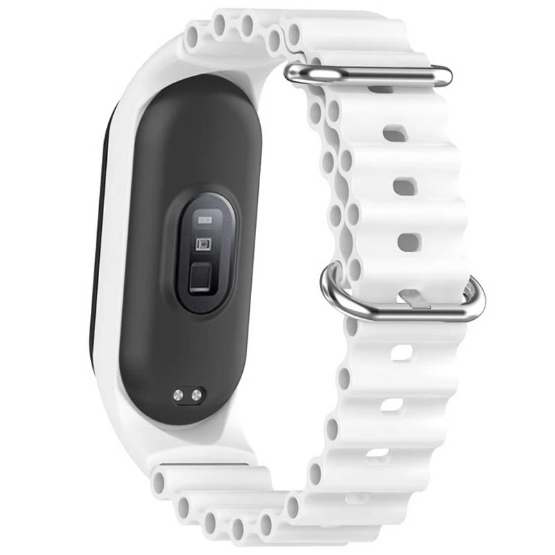 Ремешок Ocean Band для Xiaomi Mi Band 5 – Белый / White. Фото 3 из 4