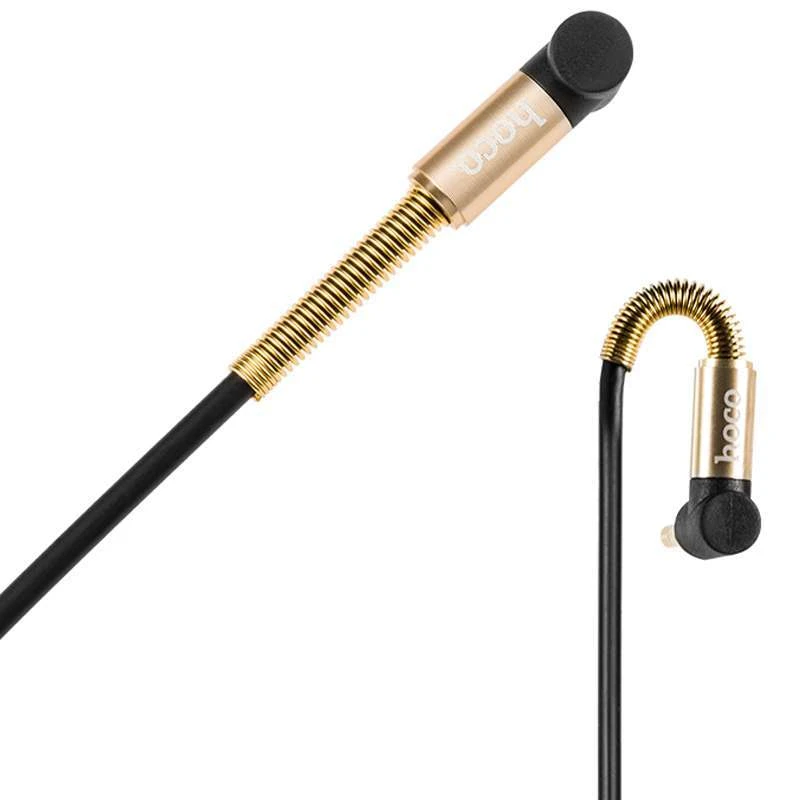 Аудио кабель Aux Hoco UPA02 With Mic (2m) – Черный. Фото 5 из 7