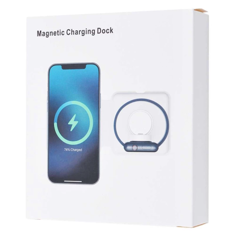 БЗУ Magnetic Charging Dock-Station 2 в 1 (15W) – Белый. Фото 6 из 6