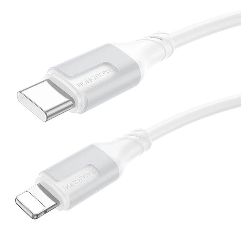 Дата кабель Borofone BX101 Creator 27W Type-C to Lightning (1m) – White. Фото 2 з 5