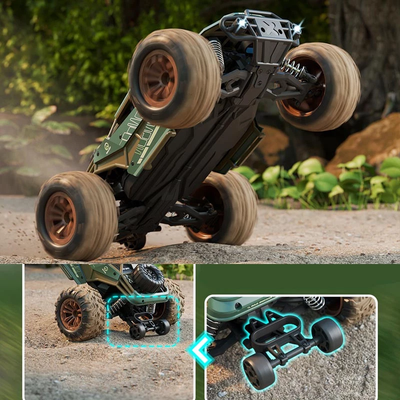 Машинка на радіокеруванні SCHE HW8809 Four-wheel drive high-speed – Green. Фото 3 з 8