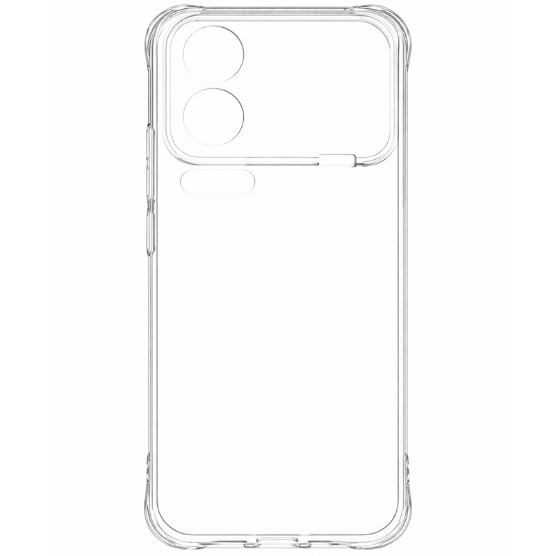 Ультратонкий силиконовый чехол GETMAN с крытыми бортами та камерою на Xiaomi 17 Pro – Бесцветный (прозрачный). Фото 2 из 3