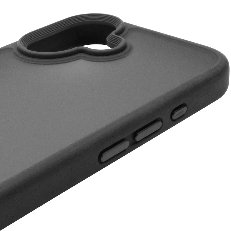 TPU+PC с металлическими кнопками для Apple iPhone 17 (6.3") – Черный / Black. Фото 6 из 7