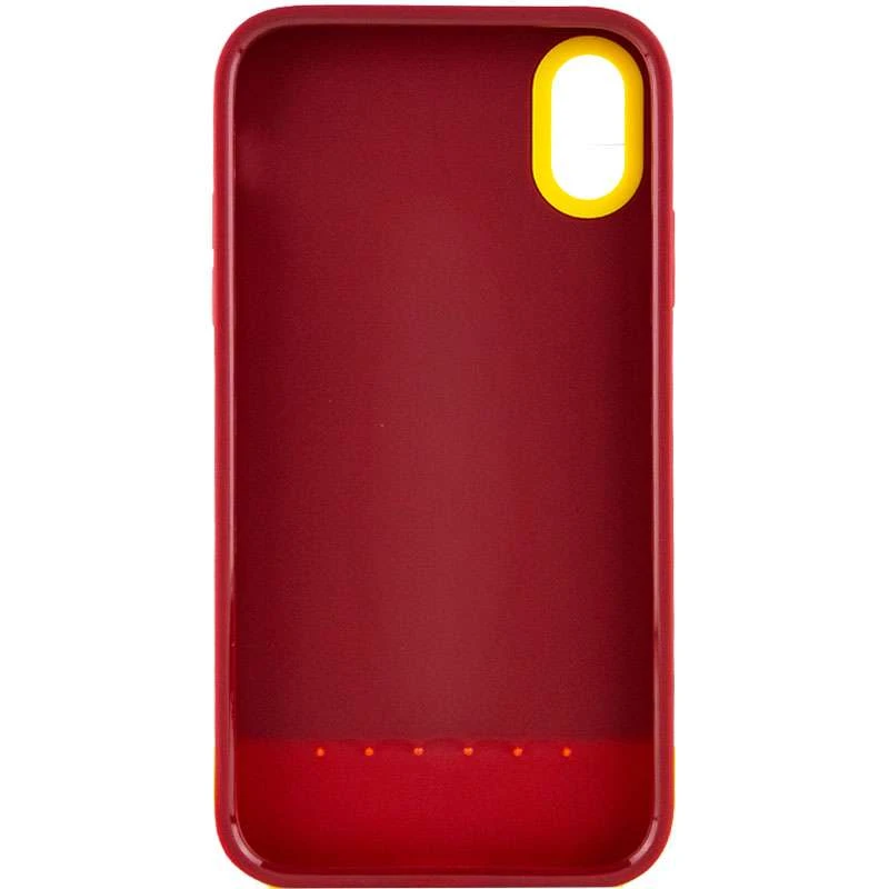 Двоколірний чохол Bichromatic на Apple iPhone XR (6.1") – Brown burgundy / Yellow. Фото 2 з 5