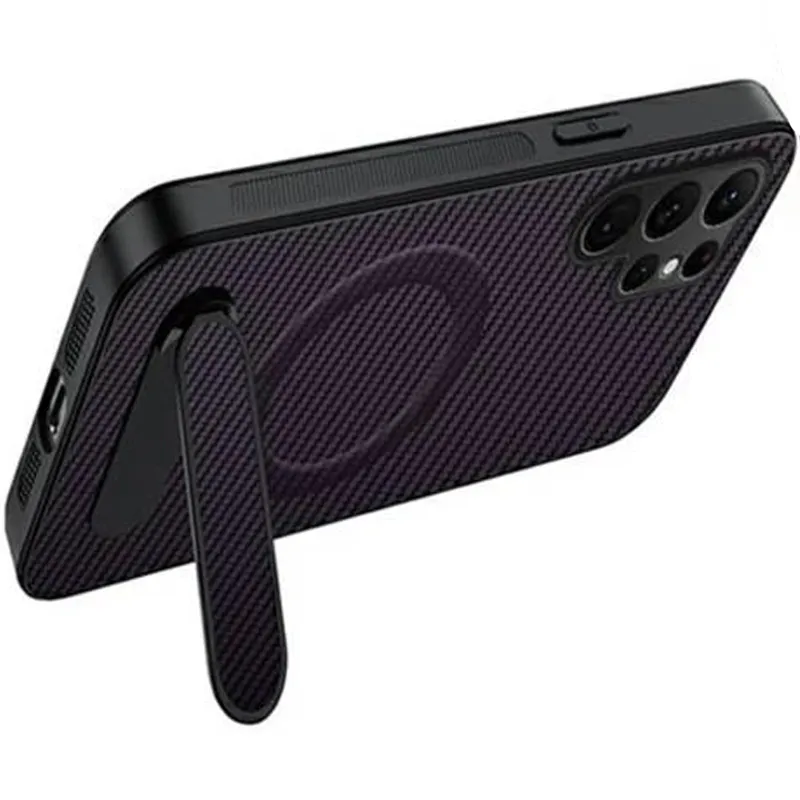 TPU+PC чохол Carbon Kickstand Magnetic Case для Samsung Galaxy S26 Ultra – Purple. Фото 2 з 2