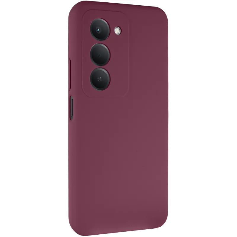 Чехол Silicone Case Lakshmi Premium з закритою камерою на Xiaomi Redmi 15 (EU) – Бордовый / Plum. Фото 1 из 8