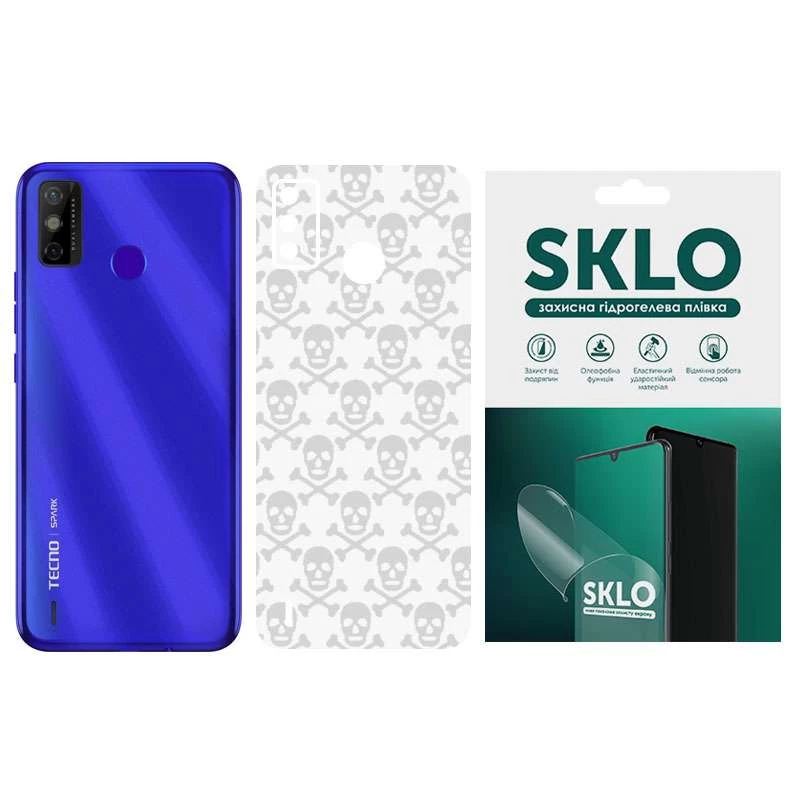 

Защитная плёнка SKLO Back Transparent на тыльную сторону для TECNO Camon 16 SE (Прозрачный / Черепа), Прозорий / черепи