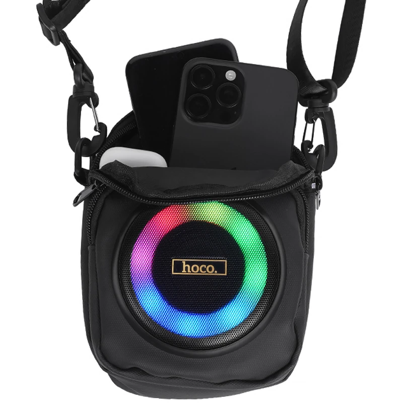 Сумка крос-боді з вбудованою колонкою Hoco HC41 Wave Bass – Black. Фото 3 з 7
