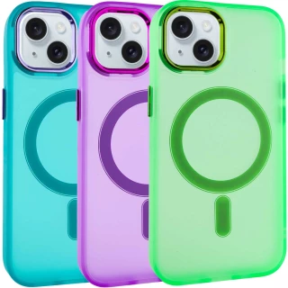Цветной TPU+PC с MagSafe на Apple iPhone 15 (6.1") фото 1 из 5