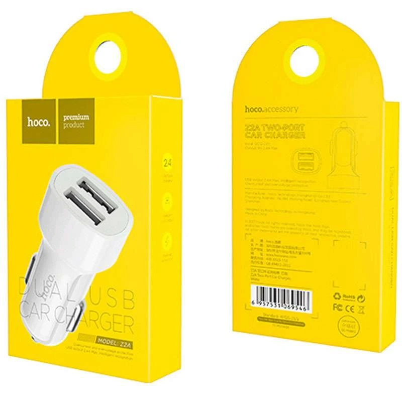 АЗУ Hoco Z2A (2USB 2.4A) – Белый. Фото 4 из 4