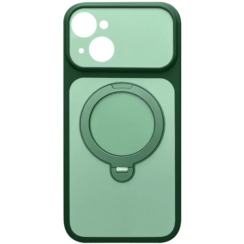 Чехол Ummi Full Camera with Magnetic Fit HQ Ring для Apple iPhone 13 (6.1") – Green. Фото 1 из 8