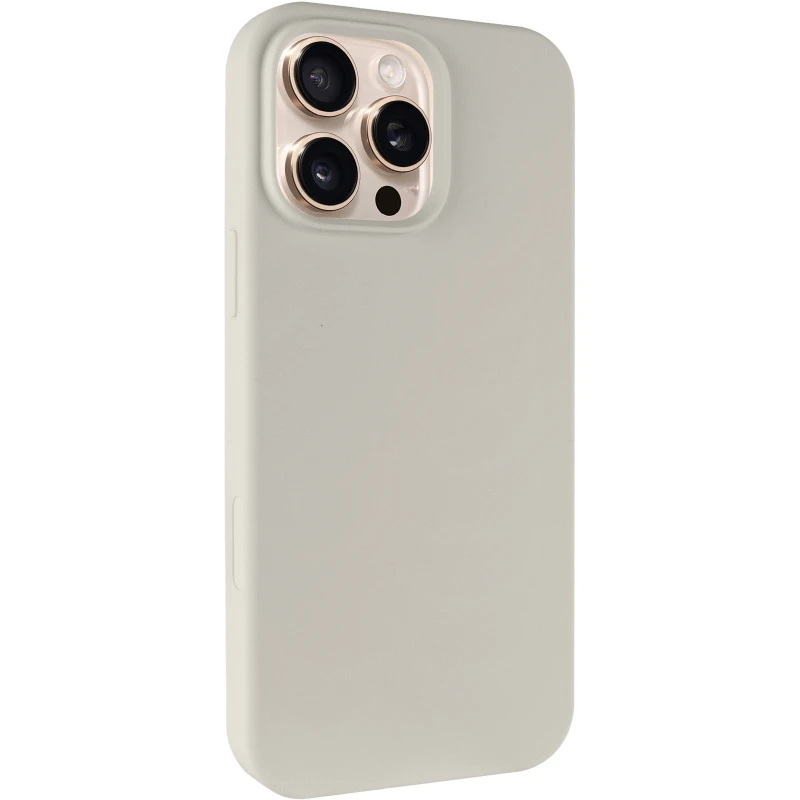 Чохол з закритим низом Silicone Case на Apple iPhone 16 Pro – Бежевий / Antigue White. Фото 3 з 9