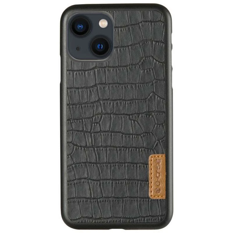 

Шкіряна накладка G-Case Crocodile Dark series на Apple iPhone 13 mini (5.4") (Чорний)