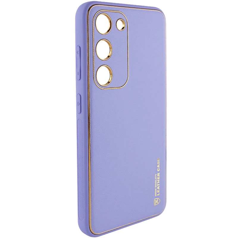 Шкіряний чохол Xshield на Samsung Galaxy S24+ – Бузковий / Dasheen. Фото 3 з 10