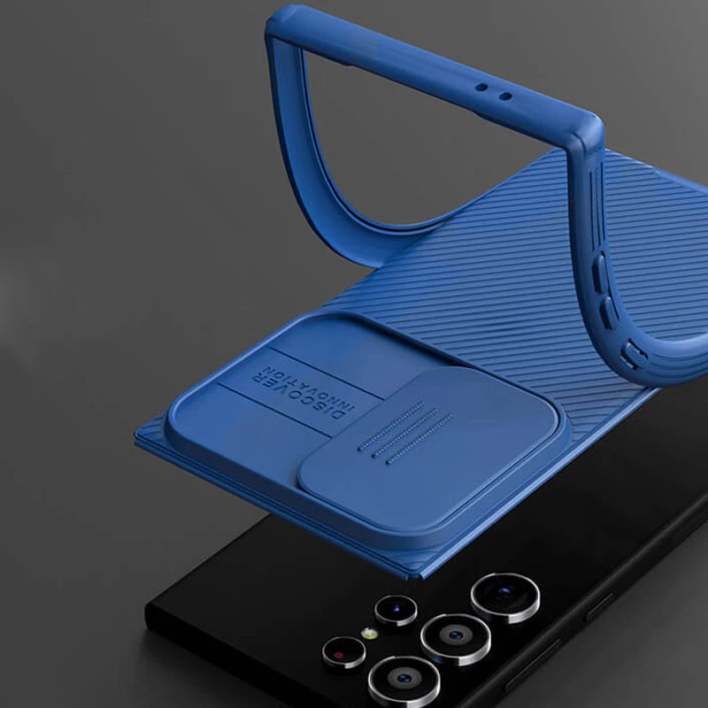 Карбована накладка Nillkin Pro зі шторкою для камери на Samsung Galaxy S24 Ultra – Blue. Фото 7 з 8
