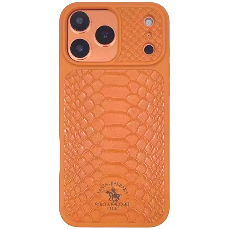 Кожаная накладка Santa Barbara Polo & Racquet Club Series Knight для Apple iPhone 17 Pro Max (6.9") – Orange. Фото 1 из 1