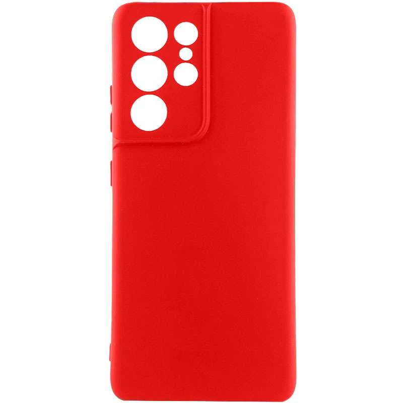 Чехол Silicone Case Lakshmi с закрытой камерой для Samsung Galaxy S22 Ultra – Красный / Red. Фото 3 из 11