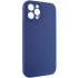 Чехол с защитой камеры Silicone Case для Apple iPhone 12 Pro (6.1") – Синий / Deep navy. Фото 2 из 6