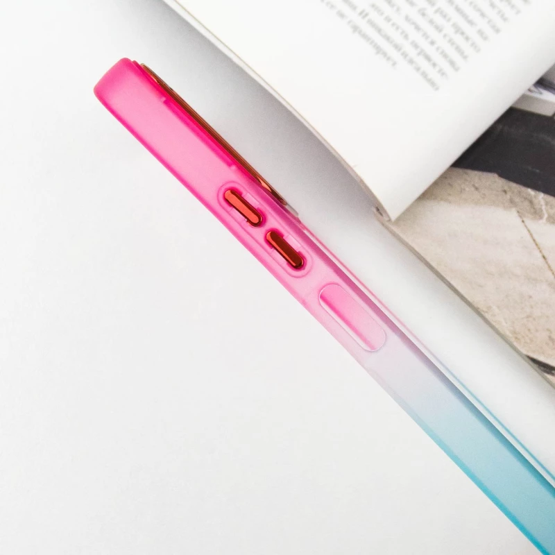 Силіконовий чохол фреш на Xiaomi Redmi 12 – Бірюзовий / Рожевий. Фото 7 з 9