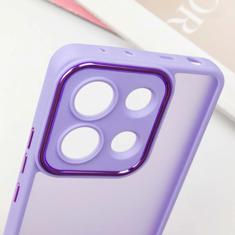TPU+PC чохол Accent на Xiaomi Poco C75 – White / Purple. Фото 5 з 6