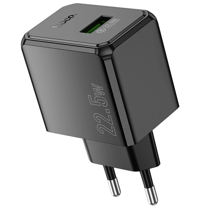 МЗП Hoco CS17A Wish QC3.0 22.5W (1USB-A) – Black. Фото 5 з 6