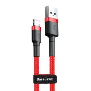 Дата кабель Baseus Cafule Lightning Cable 1.5A (2m) — Червоний / Чорний