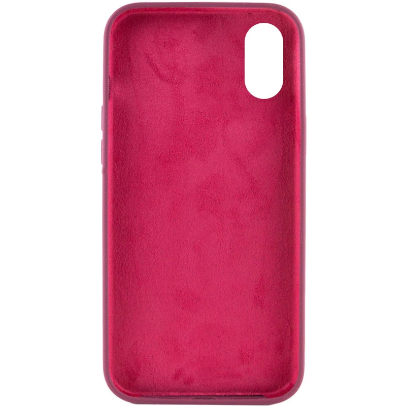Чохол з закритим низом Silicone Case на Apple iPhone XR (6.1") – Бордовий / Plum. Фото 2 з 3