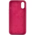 Чохол з закритим низом Silicone Case на Apple iPhone XS (5.8") – Бордовий / Plum. Фото 2 з 3