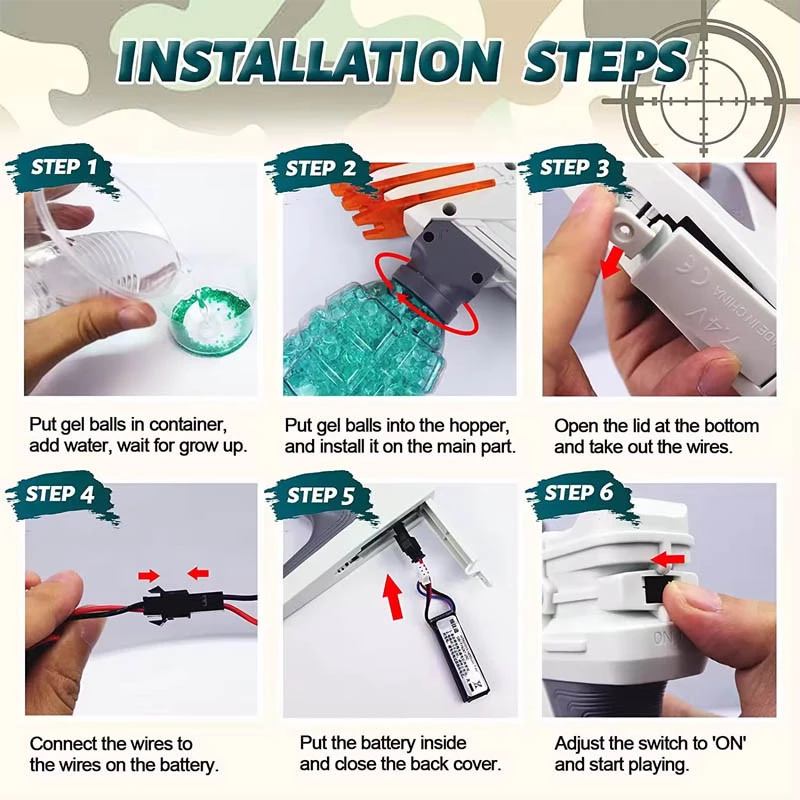 Пістолет на гідрогелевих кульках (орбизах) Gel Energy XS-873 – Grey. Фото 8 з 9