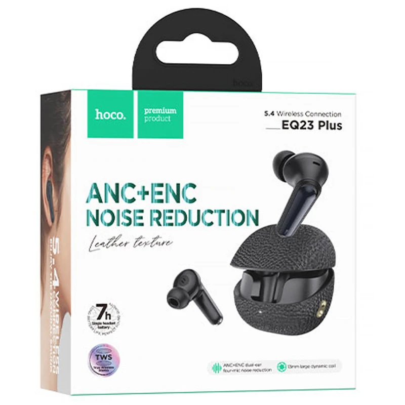 Бездротові TWS навушники Hoco EQ23 Plus Duke 2 ANC+ENC – Black. Фото 4 з 4