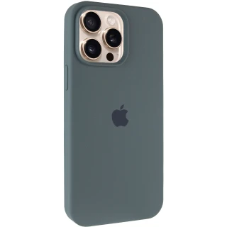 Чехол Silicone Case с закрытым низом для Apple iPhone 15 Pro Max (6.7") — Зеленый / Cactus