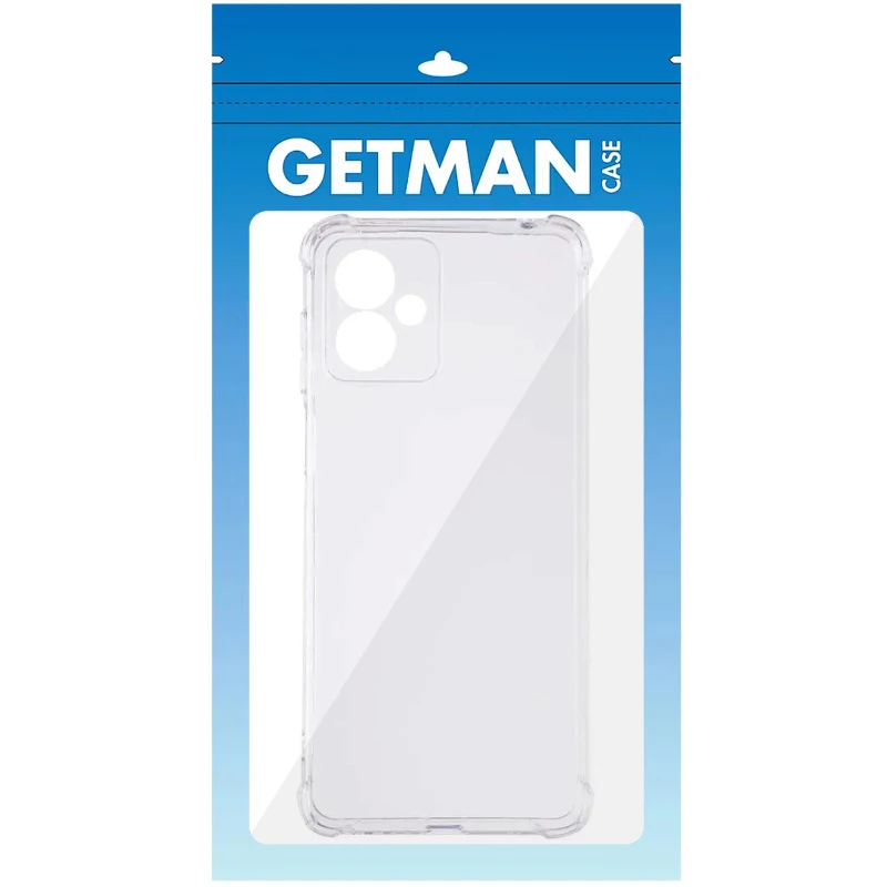 Ультратонкий силіконовий чохол GETMAN з критими бортами та камерою для Motorola Moto G54 Power – Безбарвний (прозорий). Фото 6 з 8