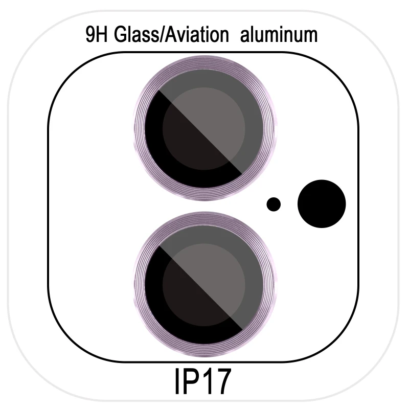 Металлическое защитное стекло на камеру для Apple iPhone 17 (6.3") – Фиолетовый / Light Purple. Фото 2 из 4