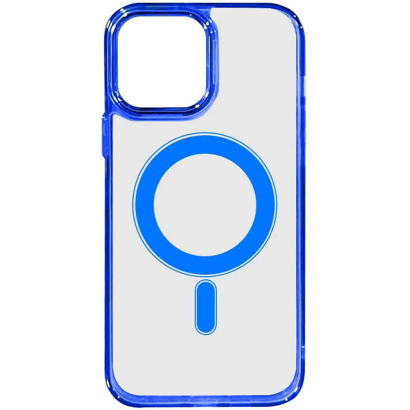 

Силиконовый чехол Iris с MagSafe Apple iPhone 14 (6.1") (Синий), Синій