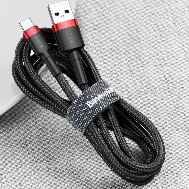 Дата кабель Baseus Cafule Type-C Cable 2A (2m) – Black / Red. Фото 4 из 5